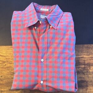 J. Crew Red and Blue Plaid Men's Shirt